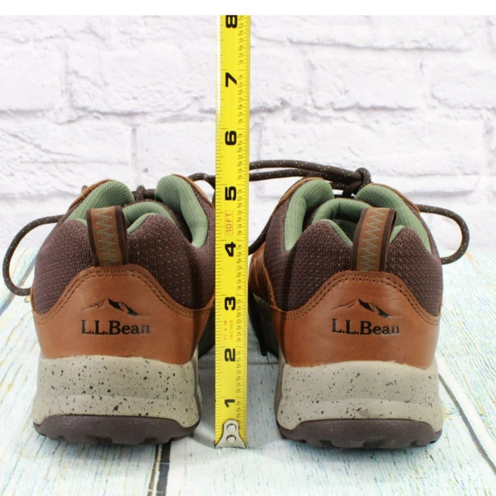 LL Bean Traverse Brown Leather Lace Up Low Top Trail Sneakers Shoes Size 10 M - Picture 6 of 10